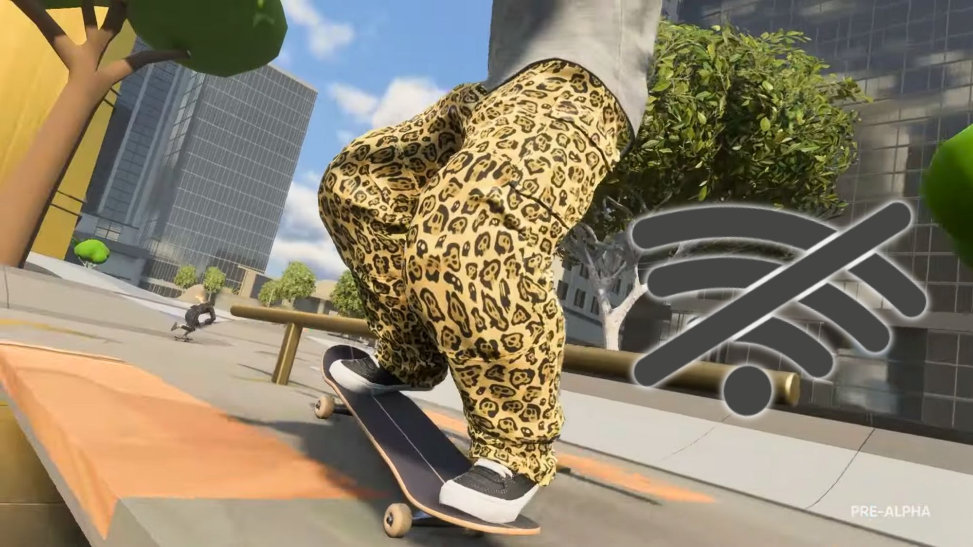 A still image from the Skate Reboot and a wifi signal