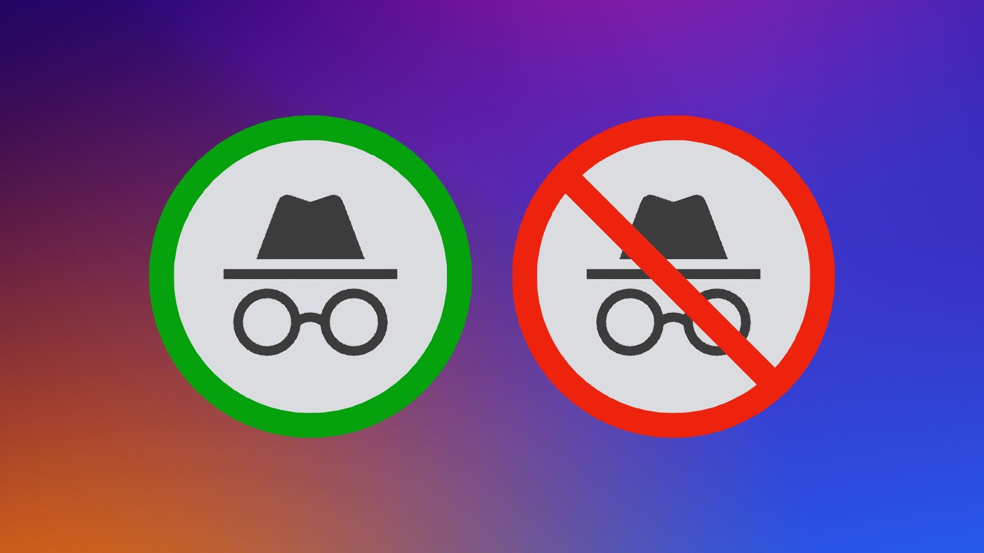 The Incognito mode icons..