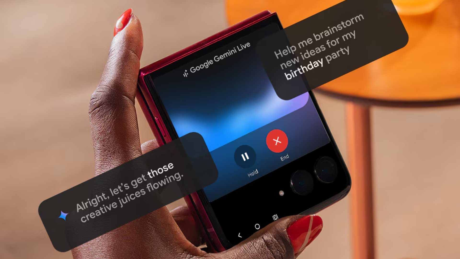 Google Gemini Live on the Moto Razr 60 Ultra.