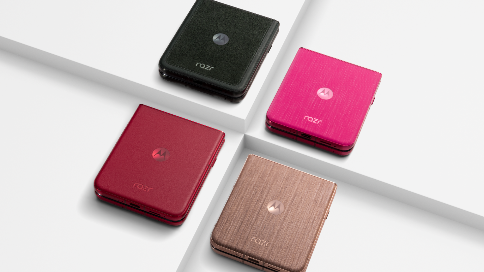 Motorola Razr 60 Ultra in its four colors.
