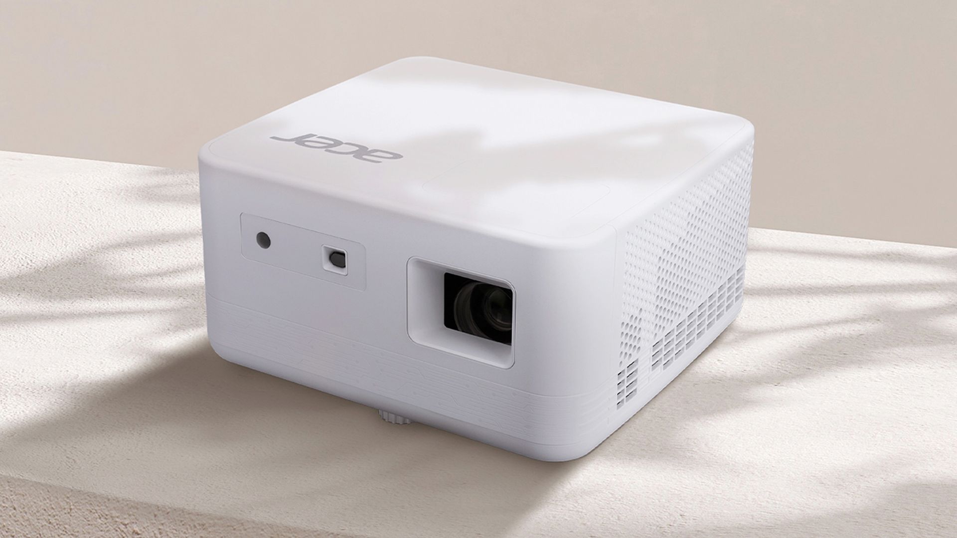 The Acer PD1810 projector on a table.
