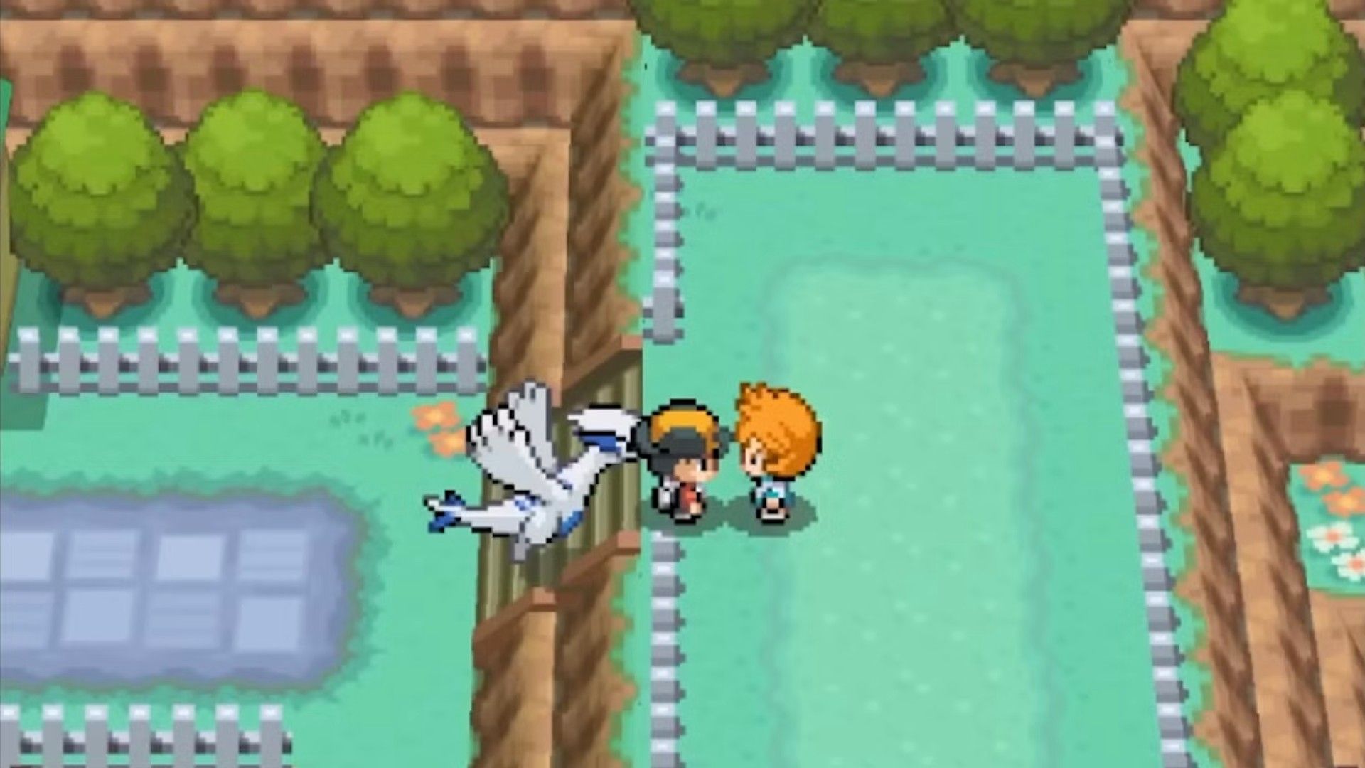 A player talking to an NPC in Pokemon Storm Silver ROM.