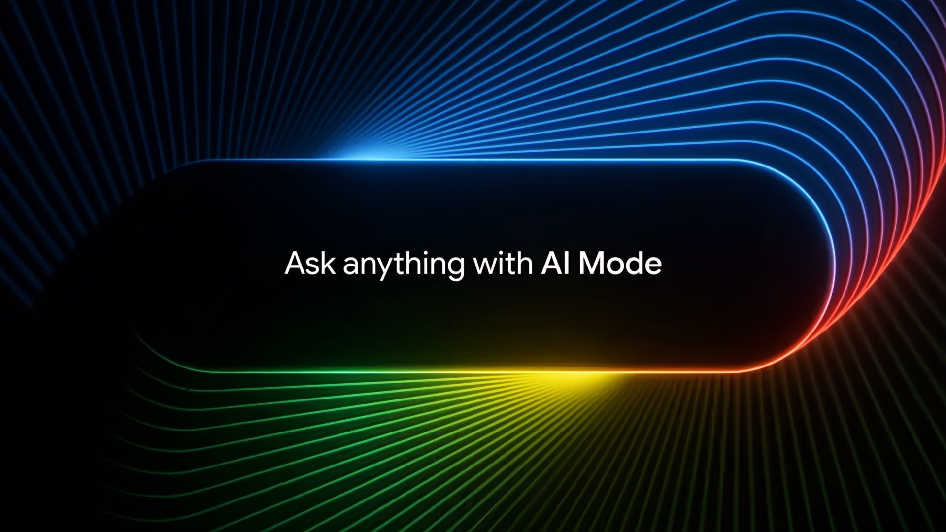Google asking the person to ask AI Mode anything