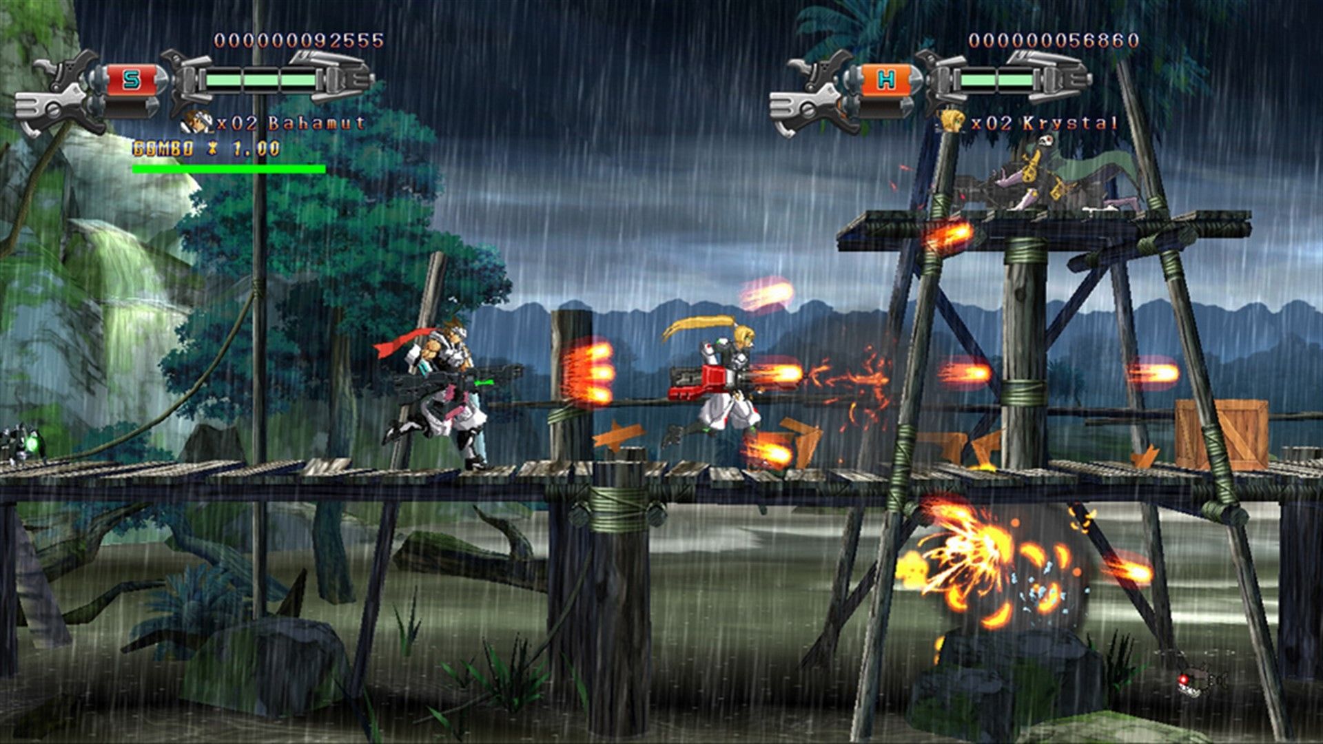 Gameplay screenshot from Hard Corps Uprising.