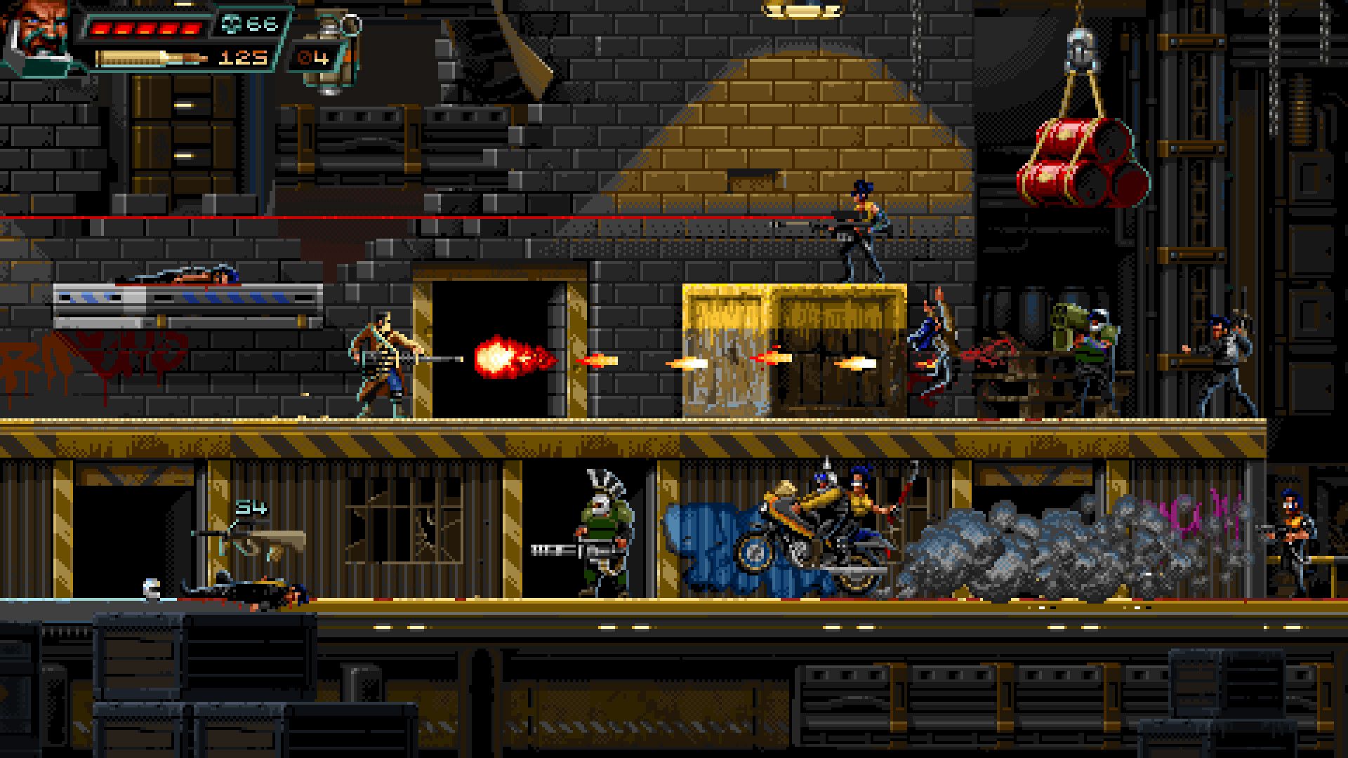 A screenshot from Huntdown.