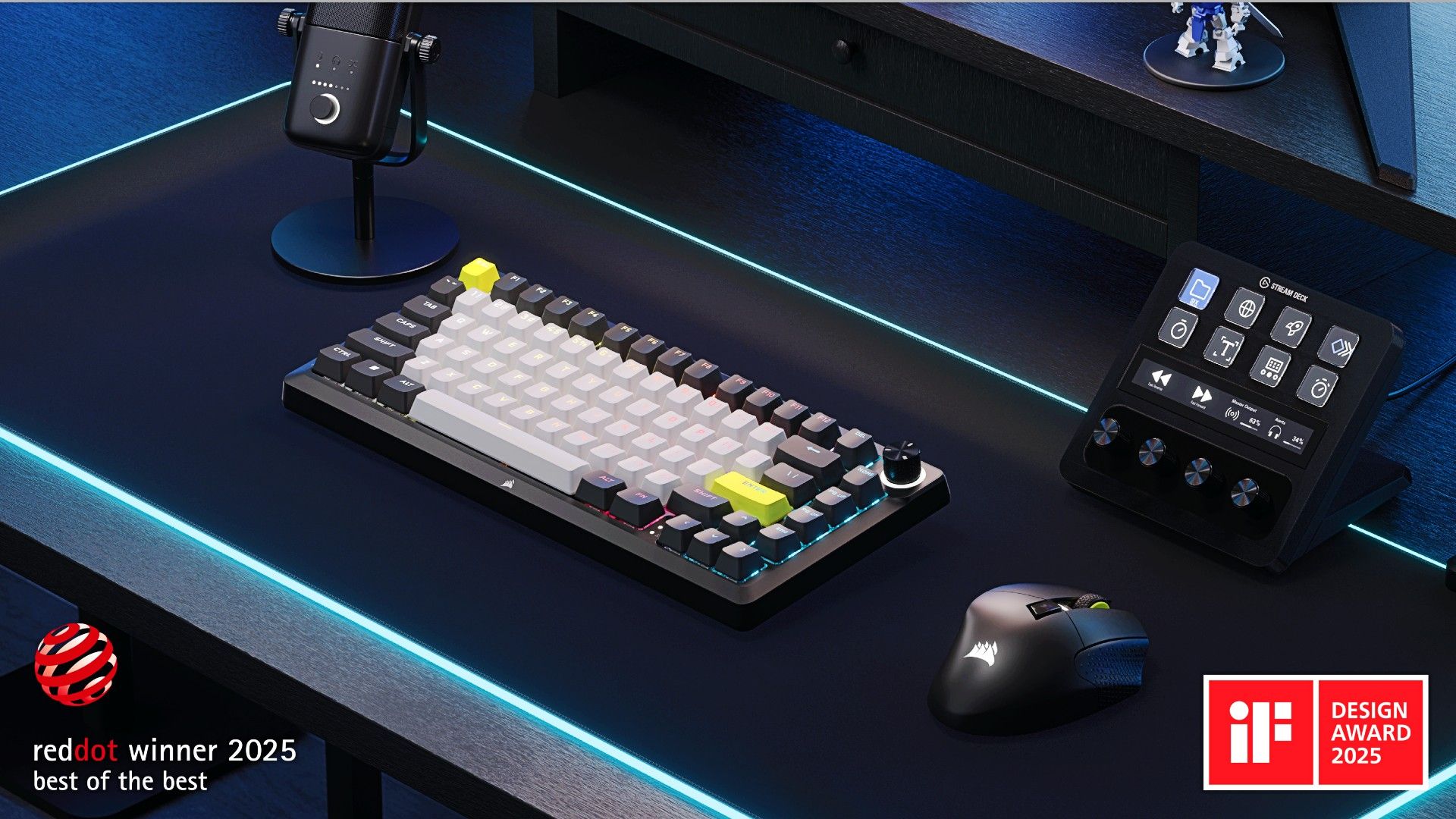 MAKR 75 Barebones Keyboard Kit assembled on a desk