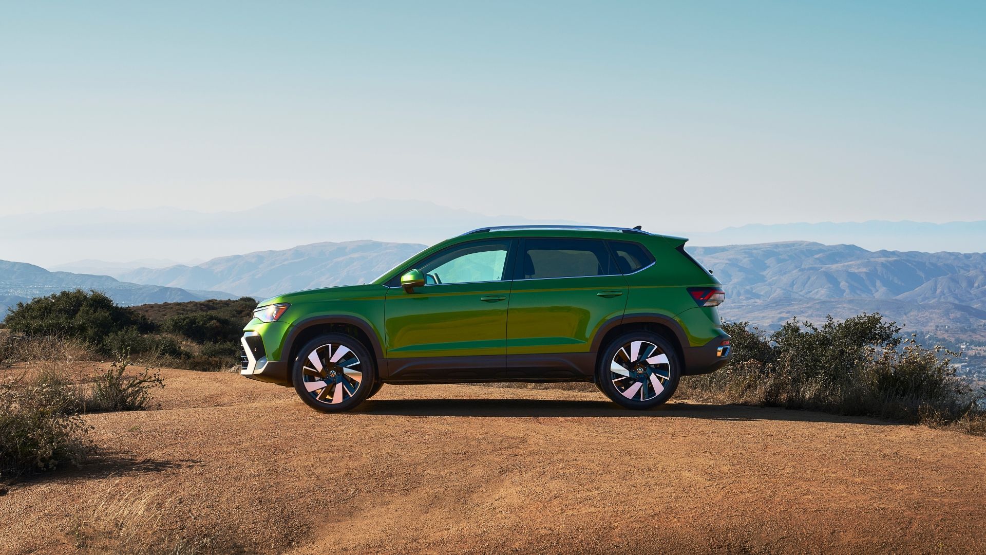 Side profile of a 2025 Volkswagen Taos