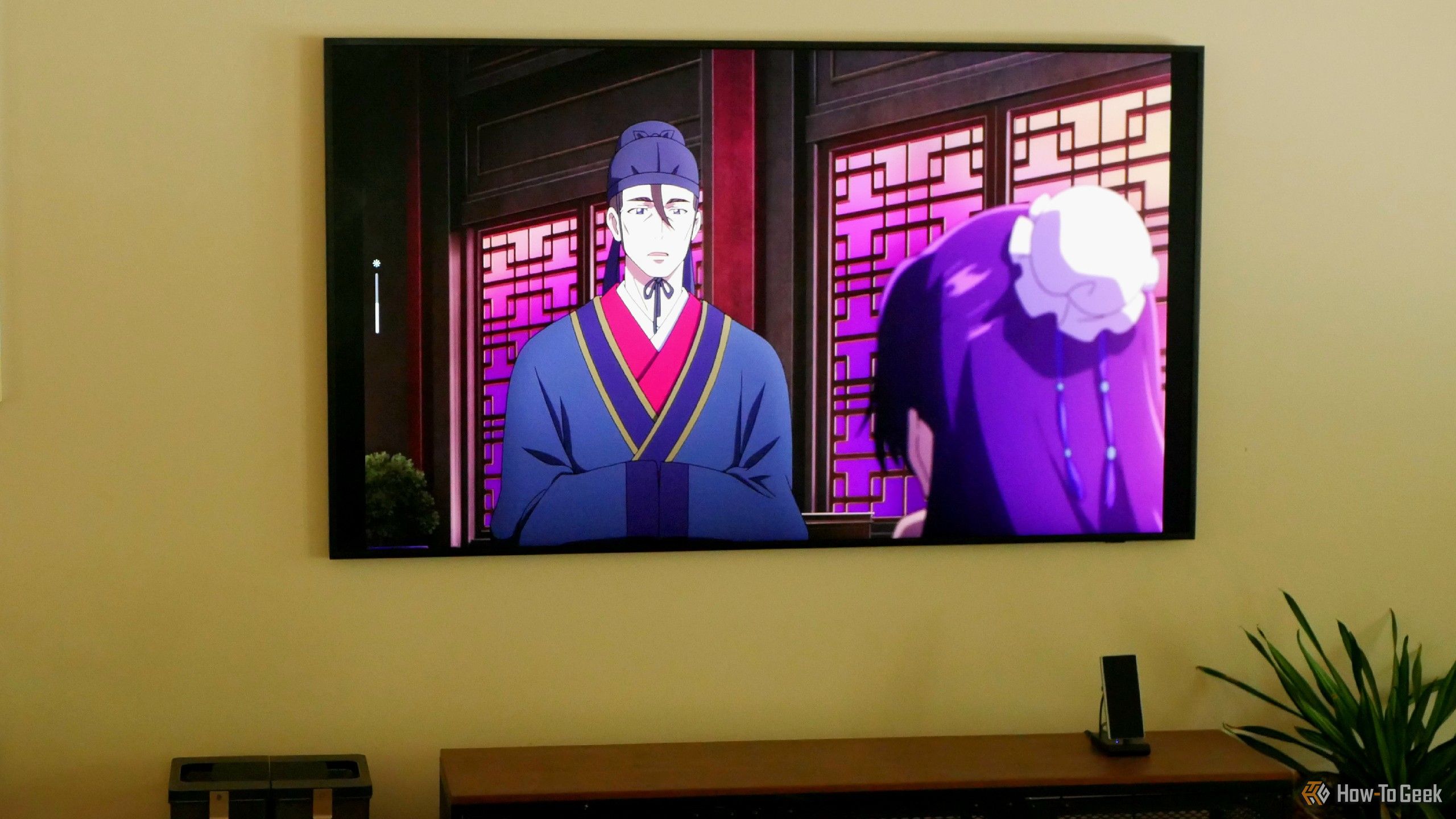 A Netflix show on a Samsung Frame TV via Samsung DeX on a Galaxy Z Fold 6.