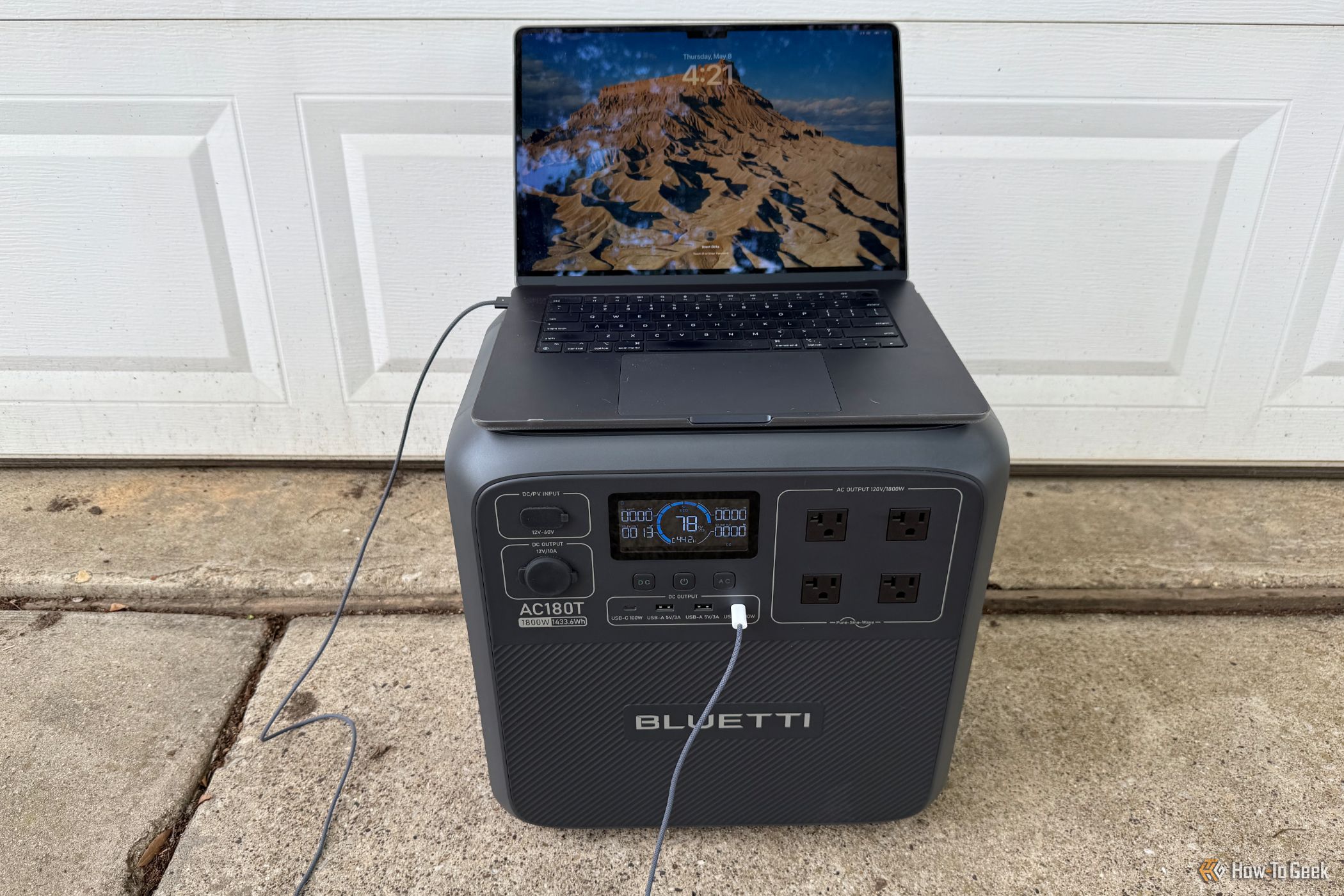 Bluetti Ac180t charging macbook pro.