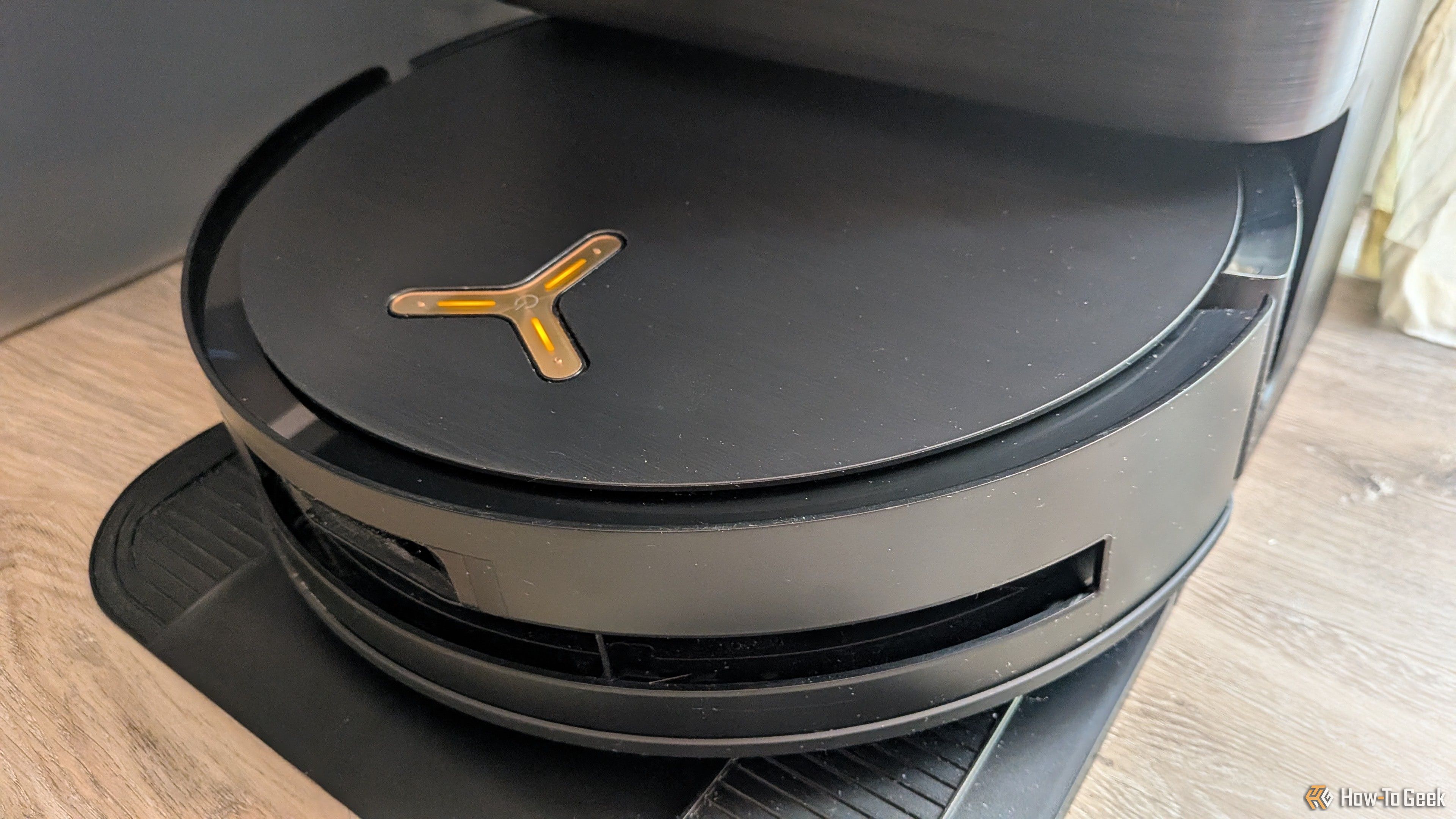 Ecovacs X9 Pro Omni vacuum in its dock.